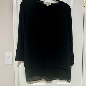 Michael Kors Black Layered Blouse
